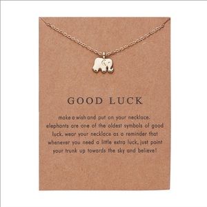 Make a Wish necklace. Elephant. Good Luck